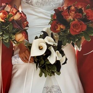 Elegant White Wedding Dress with Lace Detail - Brand